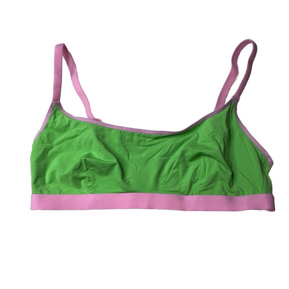 Parade Re:Play Scoop Neck Wireless Bralette Lime Green and Light Pink Sz Small - Picture 1 of 4